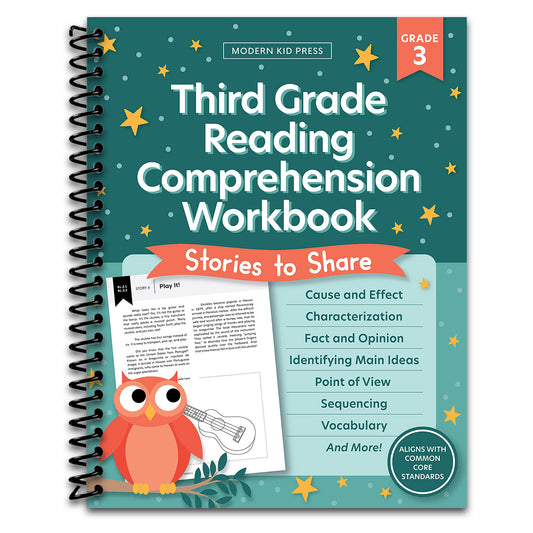 The 3rd Grade Reading Comprehension Workbook for Kids: Fun and Engaging Stories and Activities to Foster a Love of Literature and Keep Your Child Reading, Writing and Thinking Critically
