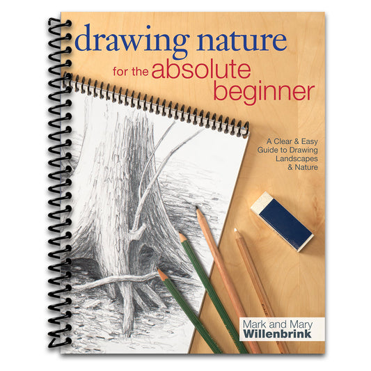 Drawing Nature for the Absolute Beginner: A Clear & Easy Guide to Drawing Landscapes & Nature (Spiral bound) Happy Coil spiral bound book