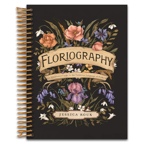 Floriography: An Illustrated Guide to the Victorian Language of Flowers (Volume 1) (Hidden Languages) (Spiral bound) Happy Coil spiral bound book