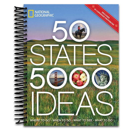 50 States, 5,000 Ideas: Where to Go, When to Go, What to See, What to Do   (Spiral bound)