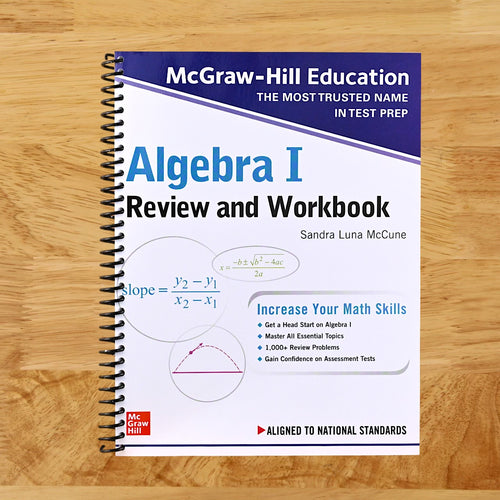 McGraw-Hill Education Algebra I Review and Workbook (Spiral bound) Happy Coil spiral bound book