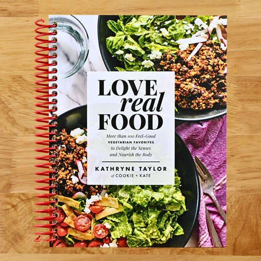 Love Real Food: More Than 100 Feel-Good Vegetarian Favorites to Delight the Senses and Nourish the Body: A Cookbook (Spiral bound) Happy Coil spiral bound book