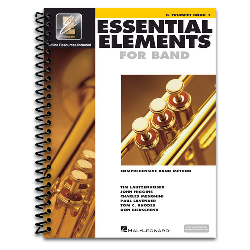 Essential Elements for Band Bb Trumpet Book 1 with EEi Online Resources | Trumpet Method Book and Sheet Music for Students and Teachers | Band Method Songbook Newer 2025 Edition Available (Spiral bound) Happy Coil spiral bound book