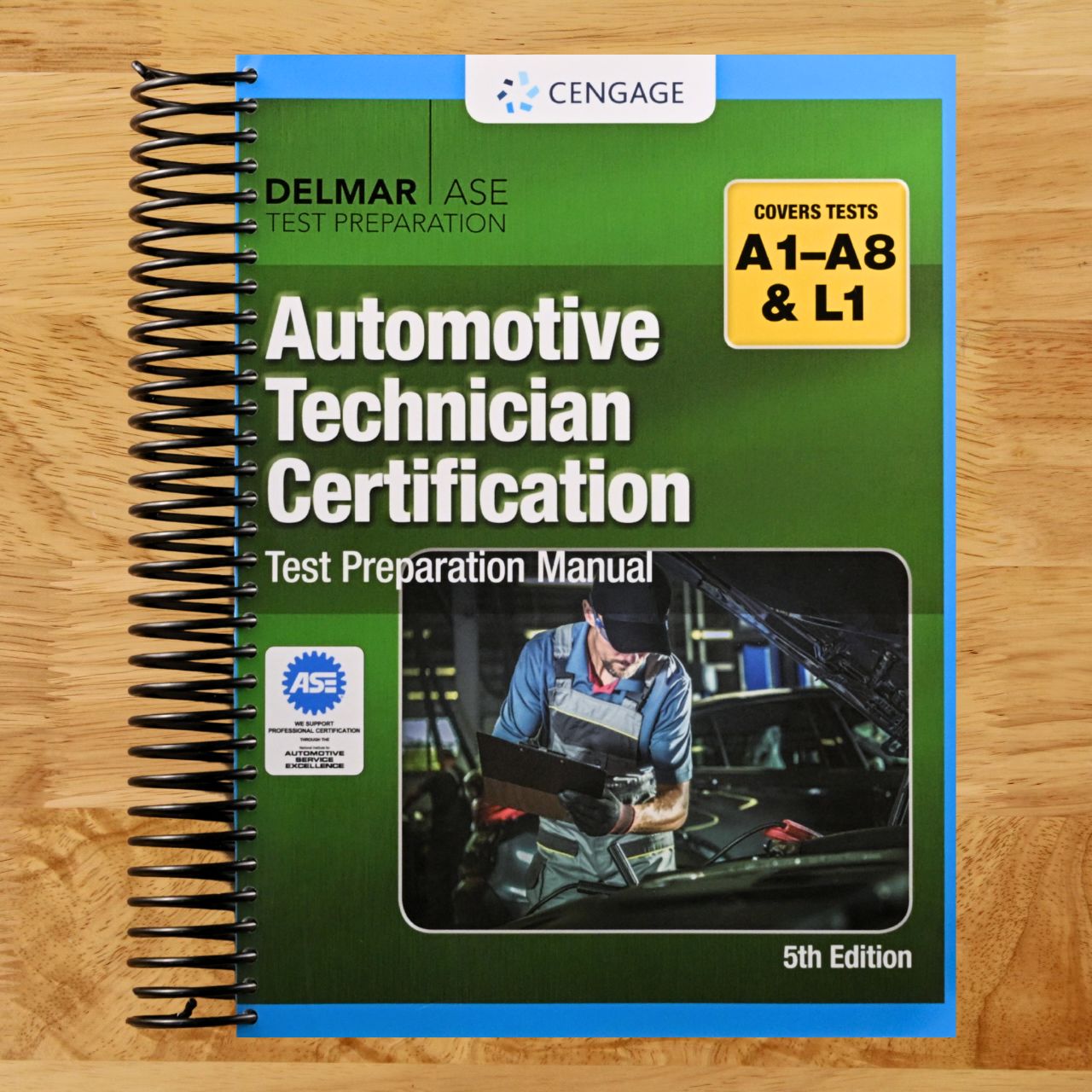 Automotive Technician Certification Test Preparation Manual A-Series (DELMAR LEARNING'S ASE TEST PREP SERIES) (Spiral bound) Happy Coil spiral bound book