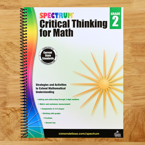 Spectrum Grade 2 Critical Thinking for Math Workbook, Addition and Subtraction With Up to 3 Digit Numbers, Fractions, Shapes, Graphs, and More Mathematics, Classroom or Homeschool Curriculum (Volume 44) (Spiral bound) Happy Coil spiral bound book