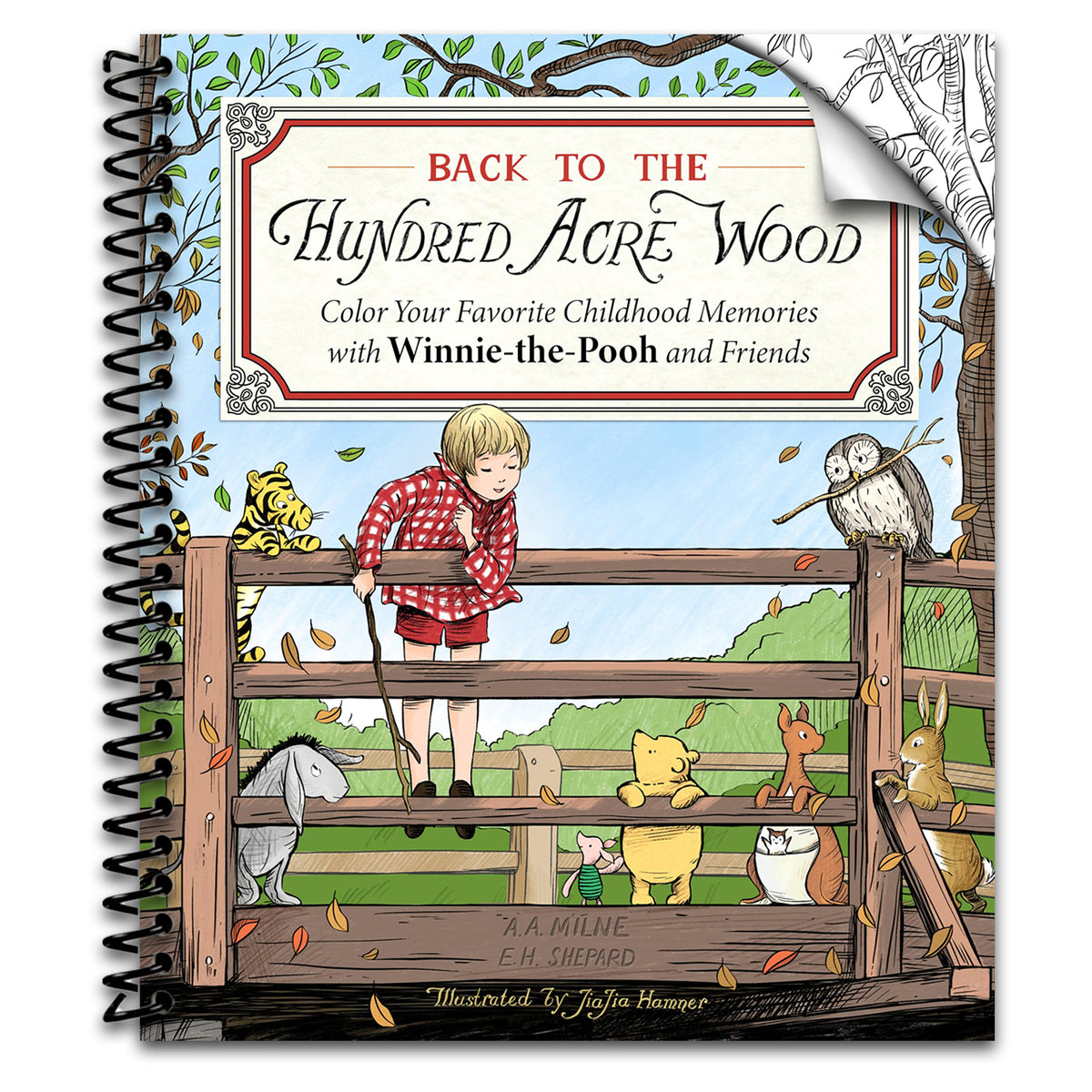 Back to the Hundred Acre Wood: Color Your Favorite Childhood Memories with Winnie-the-Pooh and Friends (Spiral bound) Happy Coil spiral bound book