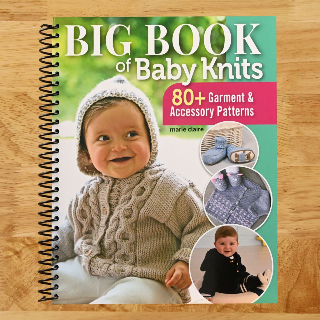 Big Book of Baby Knits: 80+ Garment and Accessory Patterns (Landauer) Knitting Projects from Beginner to Advanced for Clothing, Hats, Booties, Cardigans, Blankets, Toys, and More, Newborn to 24 Months (Spiral bound) Happy Coil spiral bound book