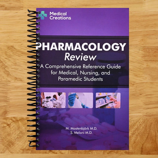 Pharmacology Review - A Comprehensive Reference Guide for Medical, Nursing, and Paramedic Students (Spiral bound) Happy Coil spiral bound book