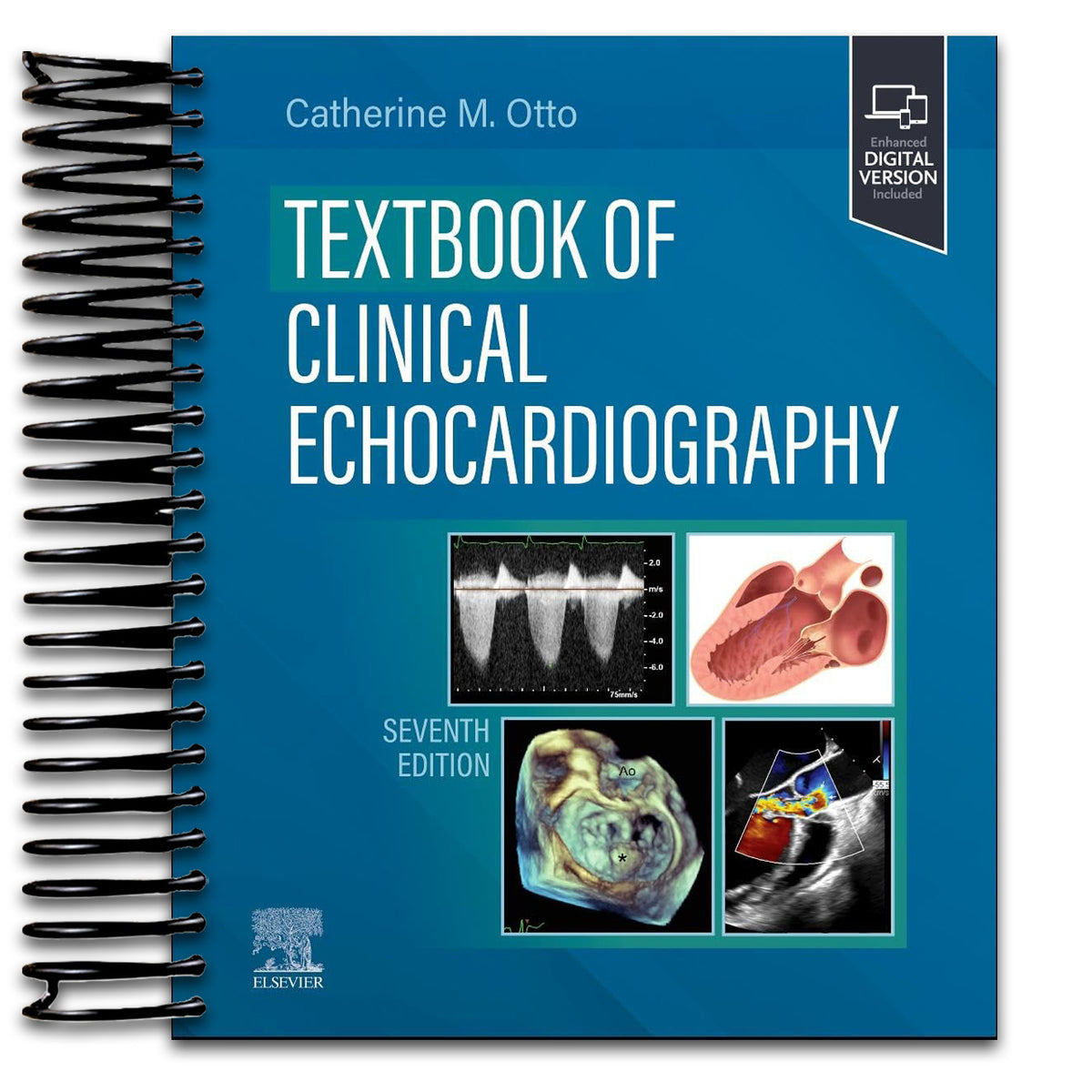 Textbook of Clinical Echocardiography (Spiral bound) Happy Coil spiral bound book