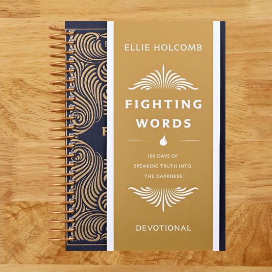 Fighting Words Devotional: 100 Days of Speaking Truth into the Darkness   (Spiral bound)