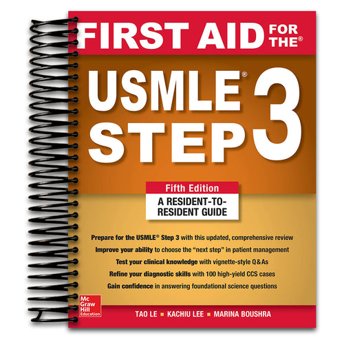 First Aid for the USMLE Step 3, Fifth Edition (Spiral bound) Happy Coil spiral bound book