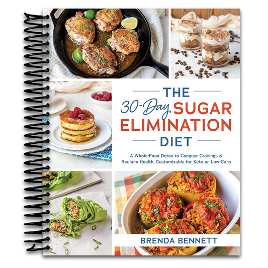 The 30-Day Sugar Elimination Diet: A Whole-Food Detox to Conquer Cravings & Reclaim Health, Customizable for Keto or Low-Carb (Spiral bound) Happy Coil spiral bound book
