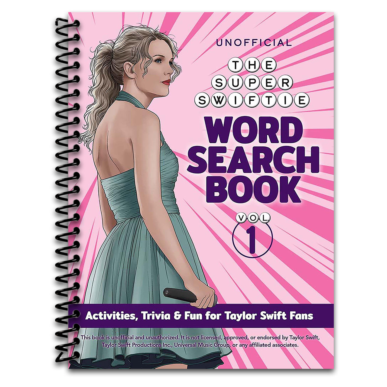 The Unofficial Super Swiftie Word Search Book (Volume 1): Activities, Trivia & Fun for Taylor Swift Fans (Dover Brain Games & Puzzles) (Spiral bound) Happy Coil spiral bound book