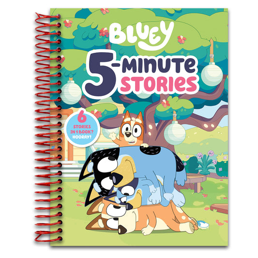 Bluey 5-Minute Stories: 6 Stories in 1 Book? Hooray!   (Spiral bound)