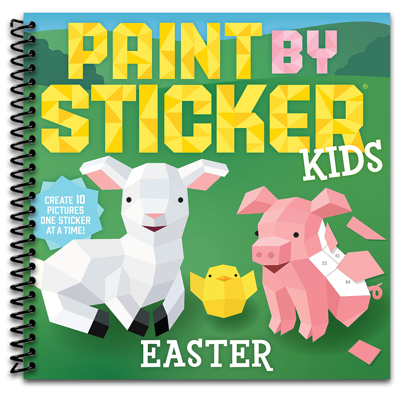 Paint by Sticker Kids (Official): Easter: Create 10 Pictures One Sticker at a Time! (Spiral bound) Happy Coil spiral bound book