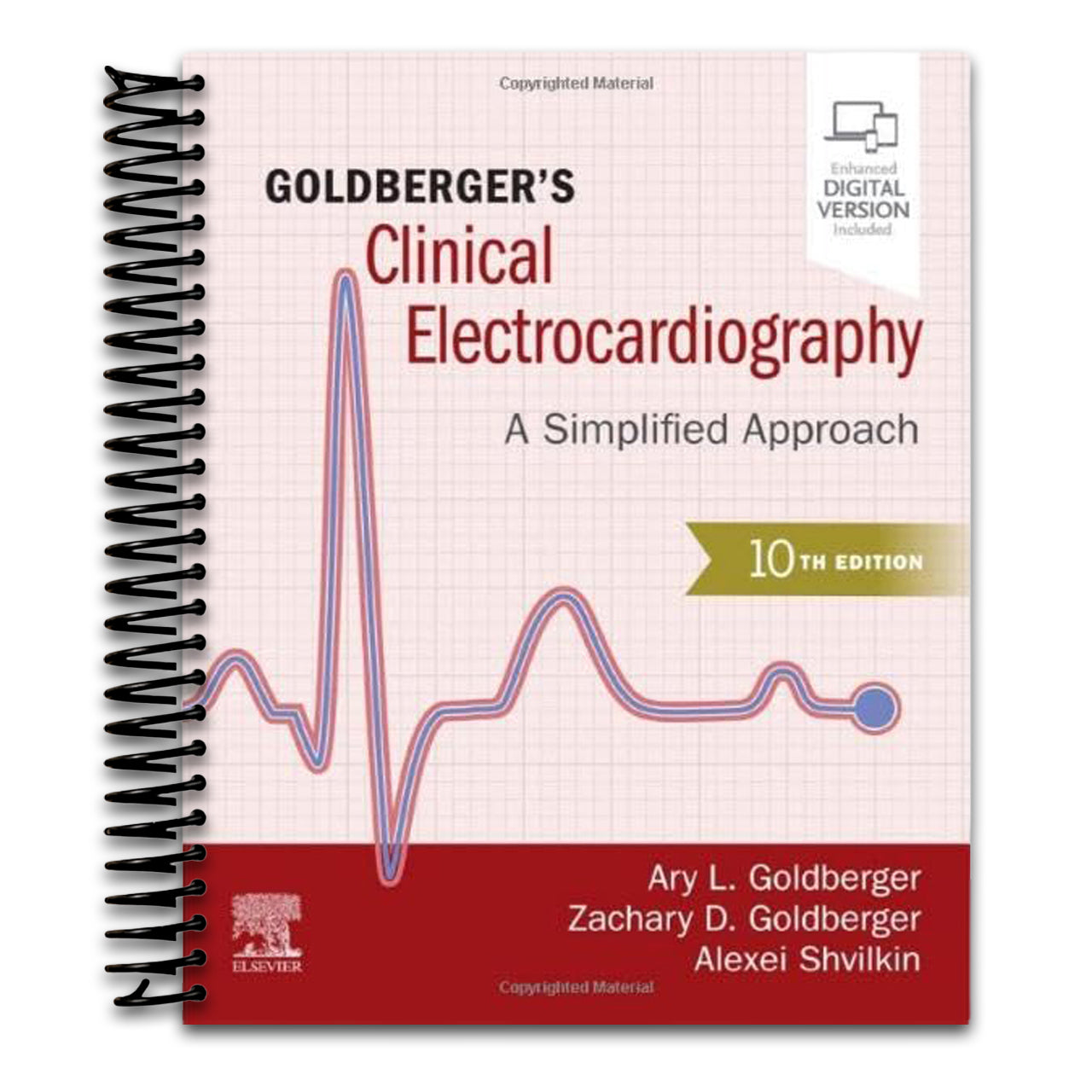 Goldberger's Clinical Electrocardiography: A Simplified Approach (Spiral bound) Happy Coil spiral bound book