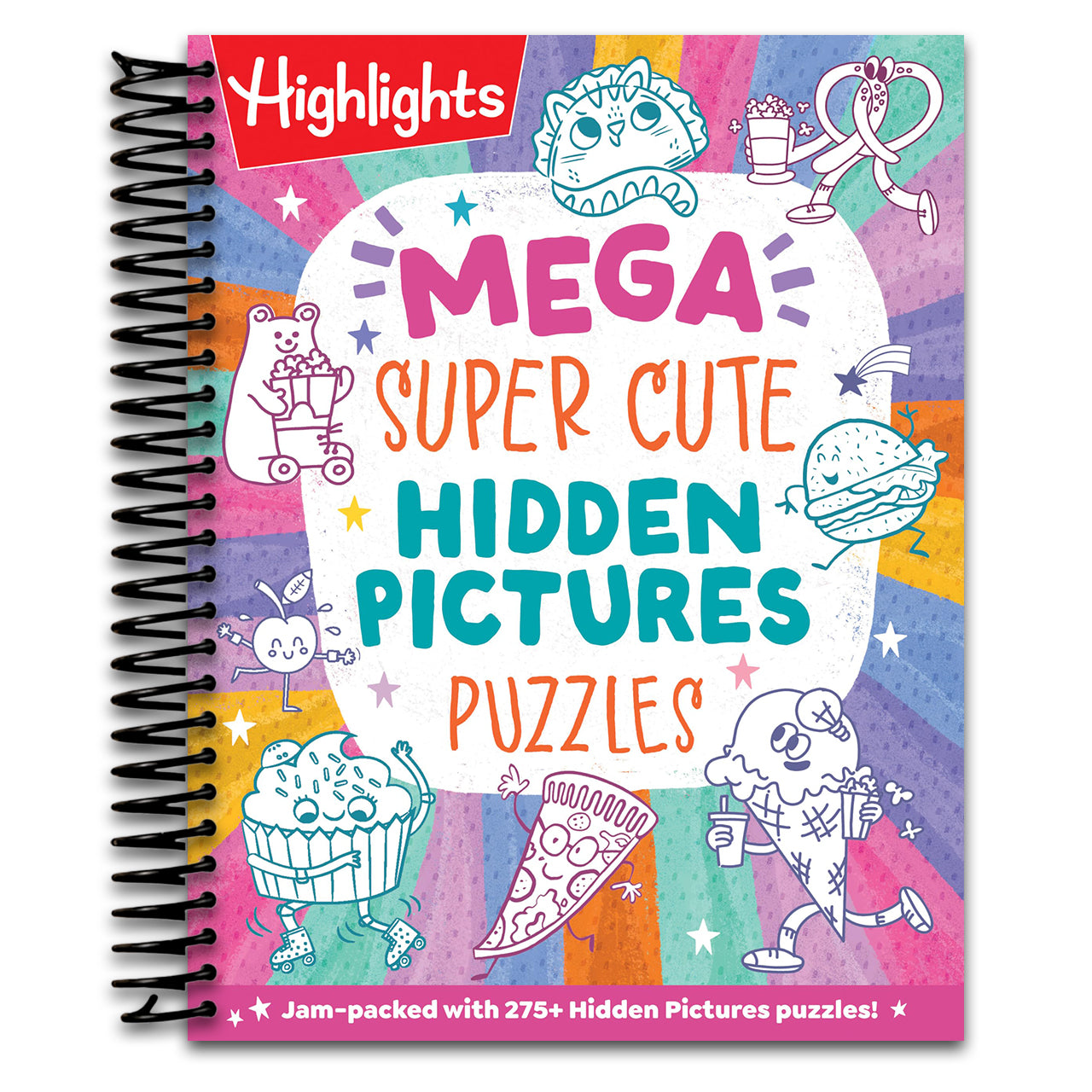 Mega Super Cute Hidden Pictures Puzzles: The Biggest and Cutest Book of Picture Puzzles Ever Featuring Thousands of Adorable Hidden Objects for Kids 6-9 (Spiral bound) Happy Coil spiral bound book