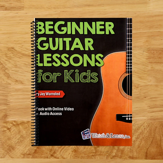 Beginner Guitar Lessons for Kids Book: with Online Video and Audio Access  (Spiral bound)