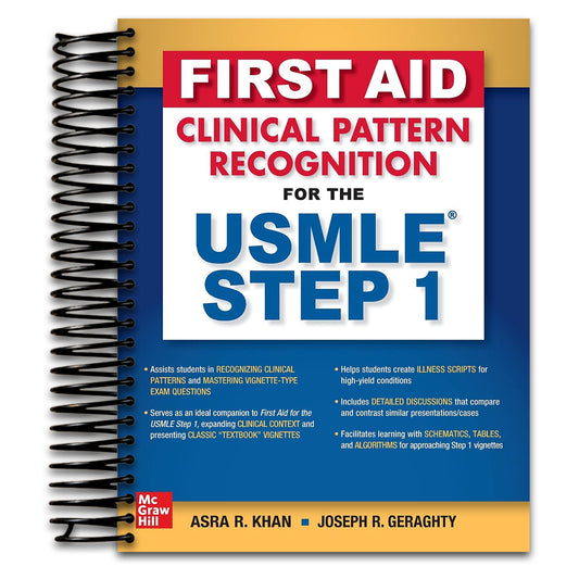 First Aid Clinical Pattern Recognition for the USMLE Step 1 (Spiral bound) Happy Coil spiral bound book