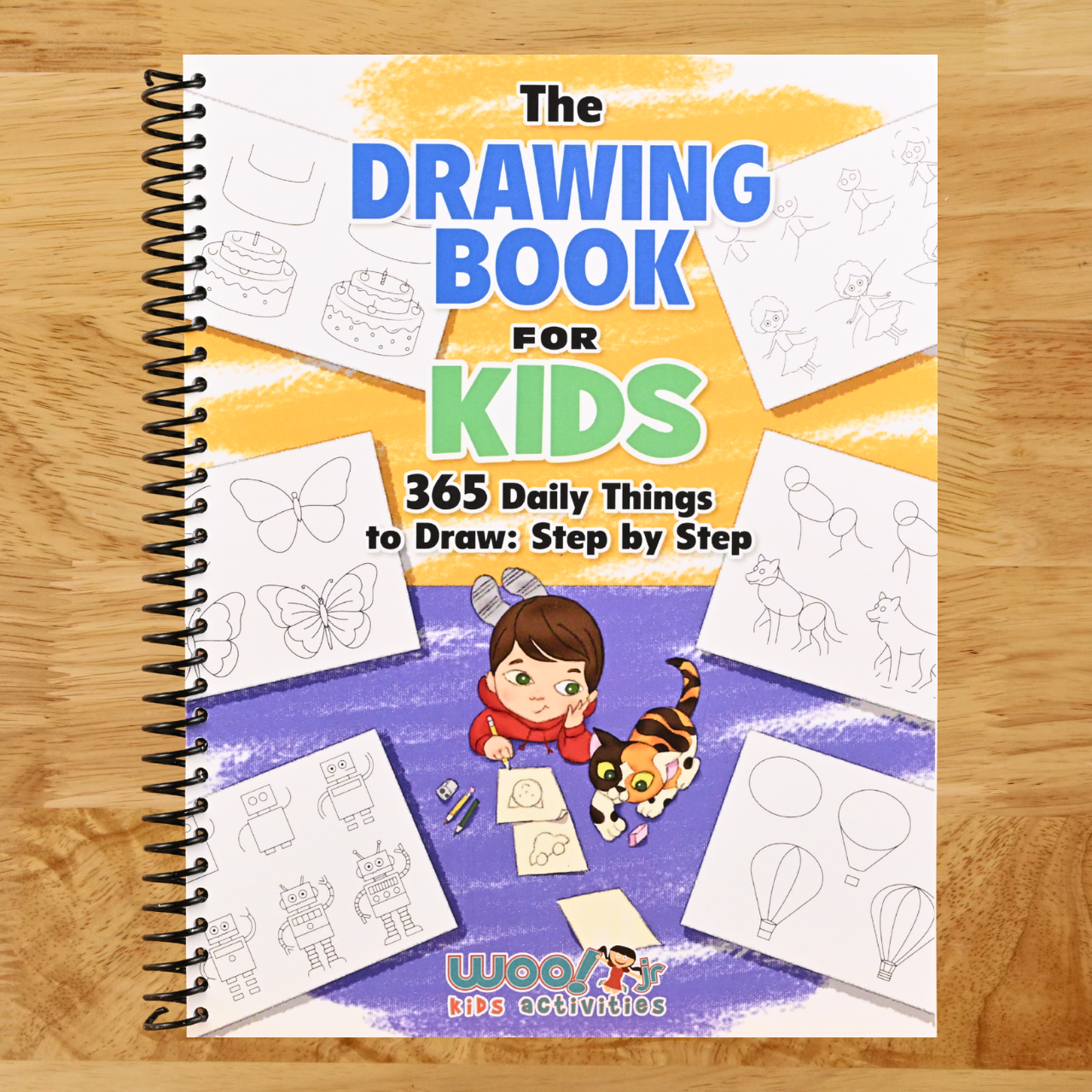 The Drawing Book for Kids: 365 Daily Things to Draw, Step by Step (Woo! Jr. Kids Activities Books)