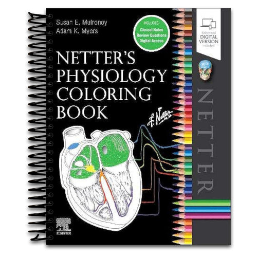 Netter's Physiology Coloring Book (Netter Basic Science) (Spiral bound) Happy Coil spiral bound book