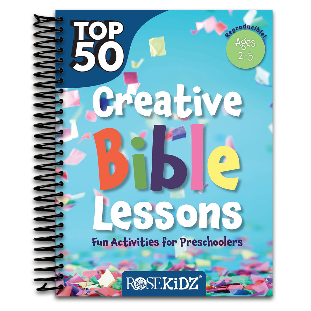 Top 50 Creative Bible Lessons Preschool: Fun Activities for Preschoolers (Spiral bound) Happy Coil spiral bound book