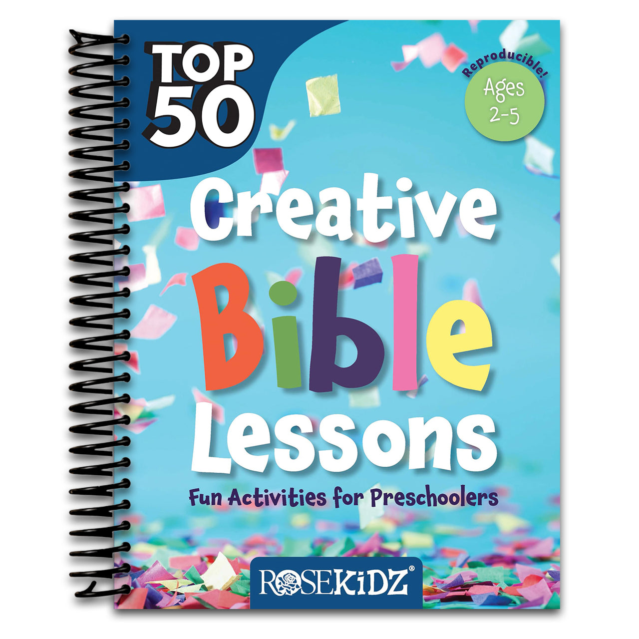Top 50 Creative Bible Lessons Preschool: Fun Activities for Preschoolers (Spiral bound) Happy Coil spiral bound book