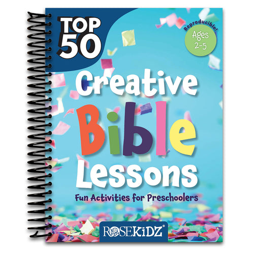 Top 50 Creative Bible Lessons Preschool: Fun Activities for Preschoolers (Spiral bound) Happy Coil spiral bound book