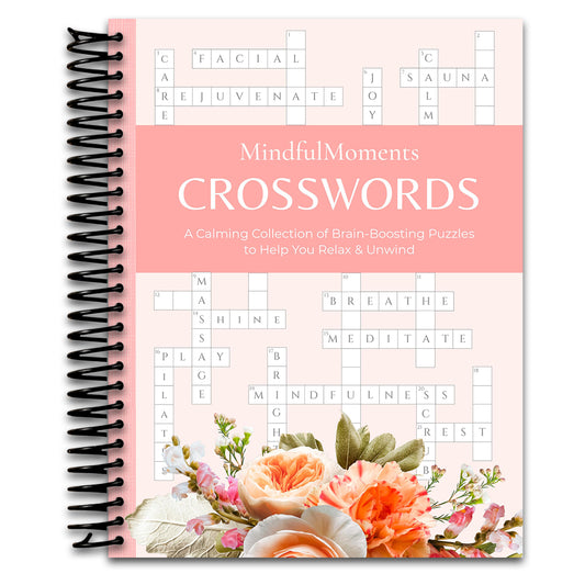 MindfulMoments Crosswords: A Calming Collection of Brain-Boosting Puzzles to Help You Relax & Unwind   (Spiral bound)