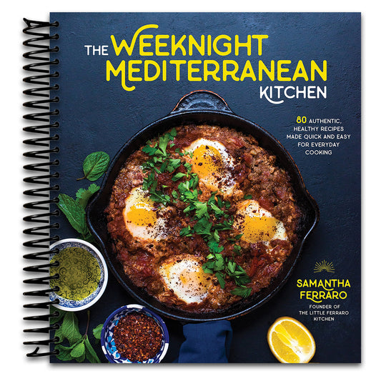 The Weeknight Mediterranean Kitchen: 80 Authentic, Healthy Recipes Made Quick and Easy for Everyday Cooking (Spiral bound) Happy Coil spiral bound book