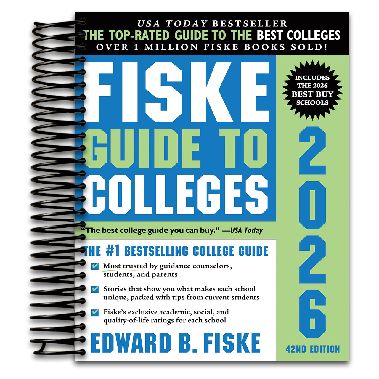 Fiske Guide to Colleges 2026 (Spiral bound) Happy Coil spiral bound book