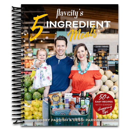 FlavCity's 5 Ingredient Meals: 50 Easy & Tasty Recipes Using the Best Ingredients from the Grocery Store (Heart Healthy Budget Cooking) (Spiral bound) Happy Coil spiral bound book