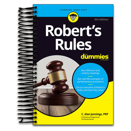 Robert's Rules For Dummies (Spiral bound) Happy Coil spiral bound book