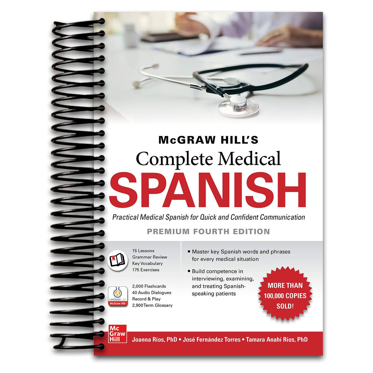 McGraw Hill's Complete Medical Spanish, Premium Fourth Edition   (Spiral bound)