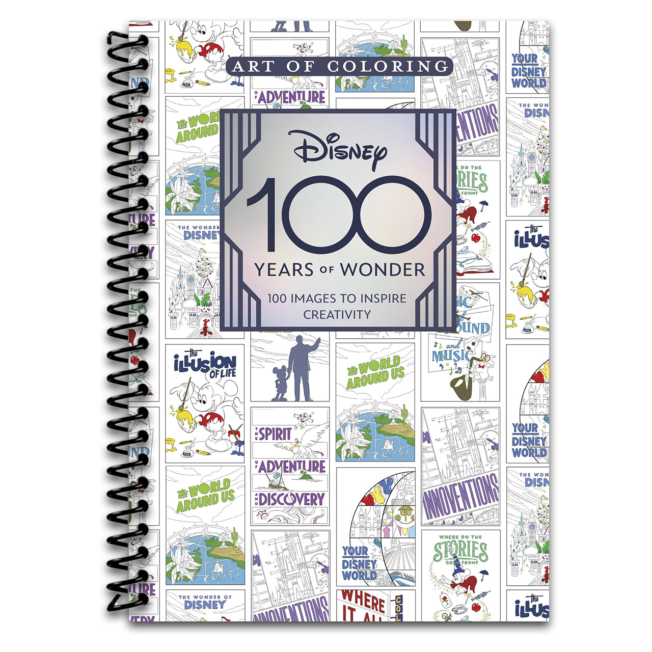 Art of Coloring: Disney 100 Years of Wonder: 100 Images to Inspire Creativity   (Spiral bound)