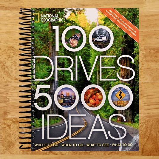 100 Drives, 5,000 Ideas: Where to Go, When to Go, What to Do, What to See (Spiral bound) Happy Coil spiral bound book