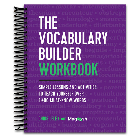 The Vocabulary Builder Workbook: Simple Lessons and Activities to Teach Yourself Over 1,400 Must-Know Words   (Spiral bound)