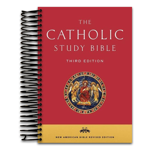The Catholic Study Bible (Spiral bound) Happy Coil spiral bound book