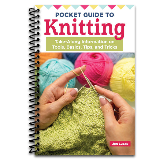 Pocket Guide to Knitting: Take-Along Information on Tools, Basics, Tips, and Tricks (Landauer) Pocket-Size Step-by-Step Illustrated How-To for Cast-On, Bind-Off, Stitches, and More, for Knitters   (Spiral bound)