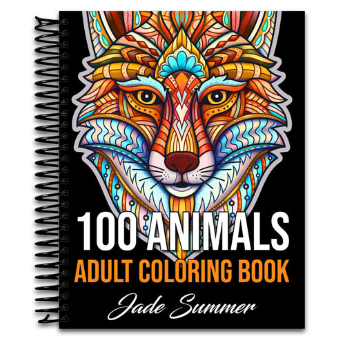 100 Animals: An Adult Coloring Book with Lions, Elephants, Owls, Horses, Dogs, Cats, and Many More! (Spiral bound) Happy Coil spiral bound book