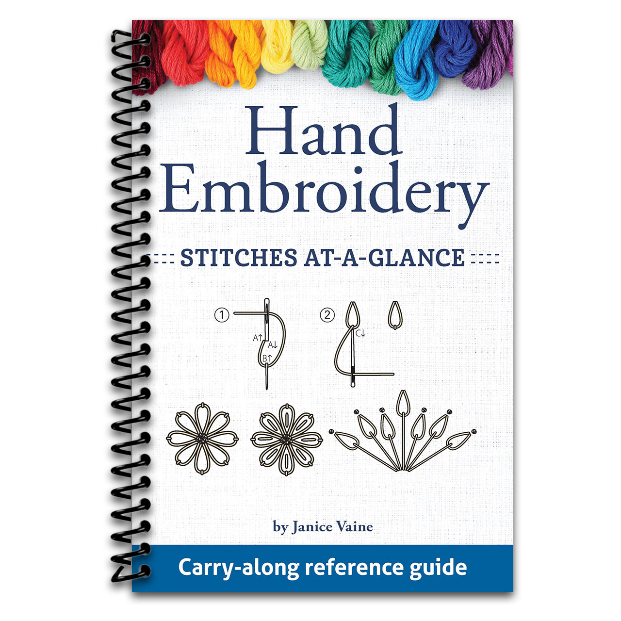 Hand Embroidery Stitches At-A-Glance: Carry-Along Reference Guide (Landauer) Pocket-Size Step-by-Step Illustrated How-To for 30 Favorite Stitches, plus Tips & Techniques and Needle & Thread Charts