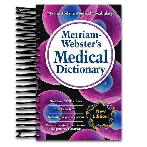 Merriam-Webster's Medical Dictionary, Newest Edition, Mass-Market Paperback (Spiral bound) Happy Coil spiral bound book