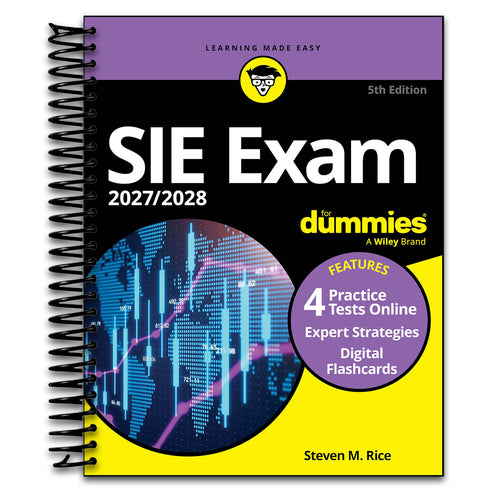SIE Exam 2027/2028 For Dummies (Securities Industry Essentials Exam Prep + Practice Tests & Flashcards Online) (Spiral bound) Happy Coil spiral bound book