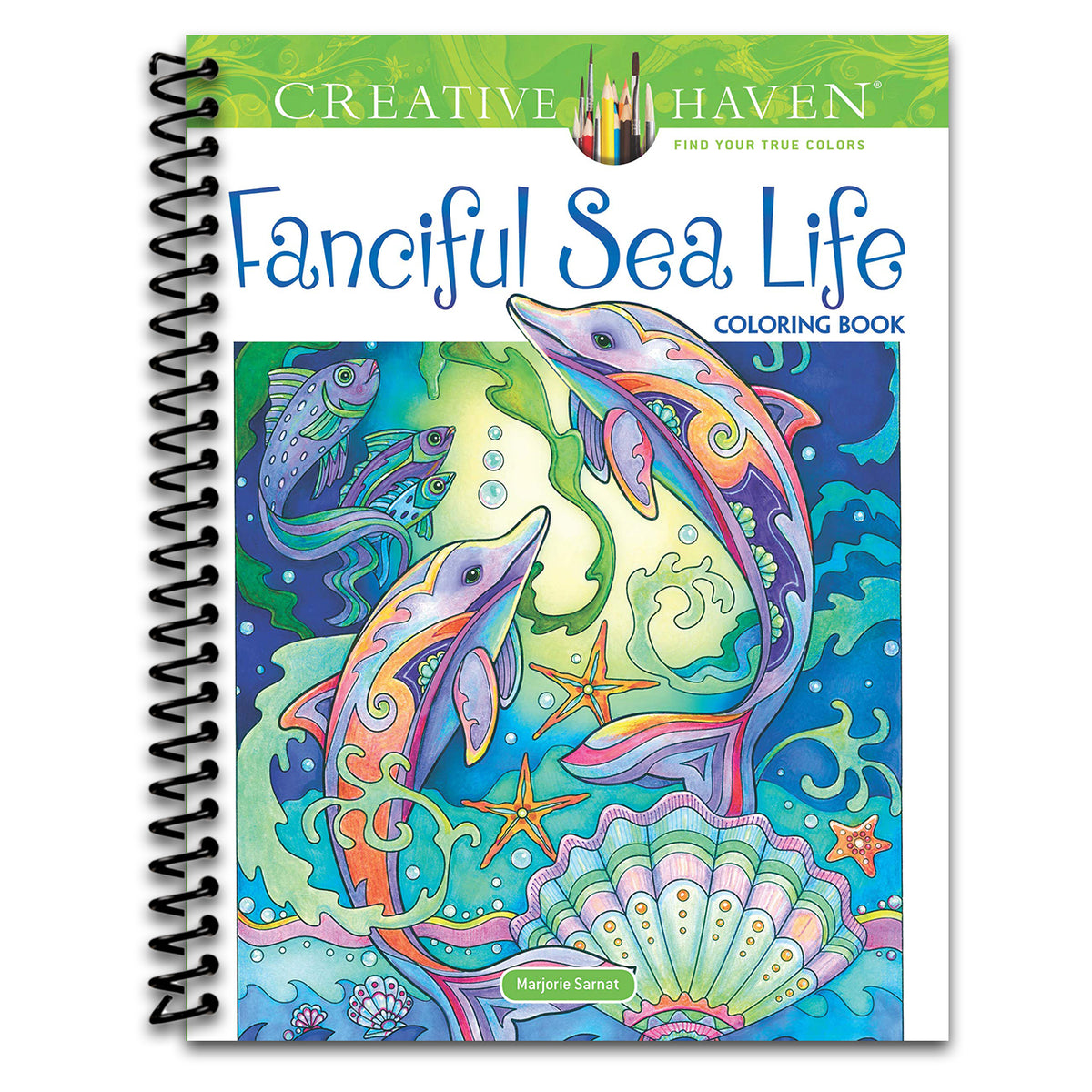 Creative Haven Fanciful Sea Life Coloring Book: Relaxing Illustrations for Adult Colorists (Adult Coloring Books: Sea Life)   (Spiral bound)