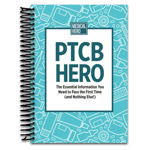 PTCB Hero: The Essential Information You Need to Pass the First Time (and Nothing Else!) (Spiral bound) Happy Coil spiral bound book