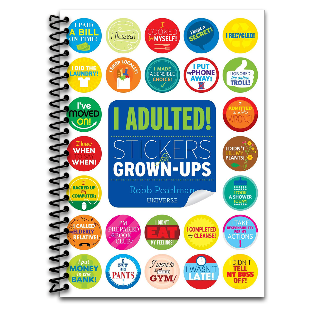 I Adulted!: Stickers for Grown-Ups   (Spiral bound)