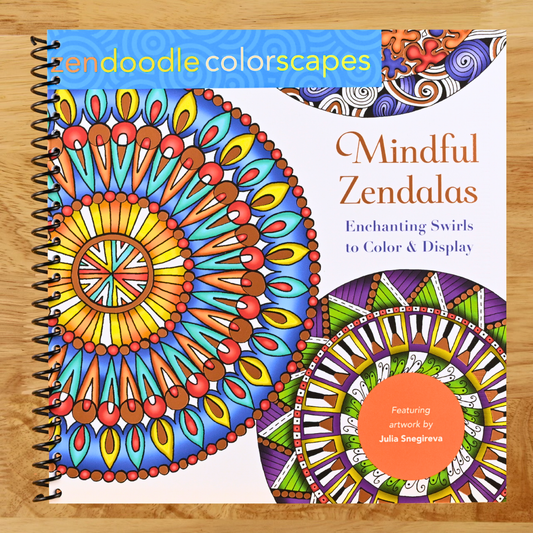 Zendoodle Colorscapes: Mindful Zendalas: Enchanting Swirls to Color & Display   (Spiral bound)