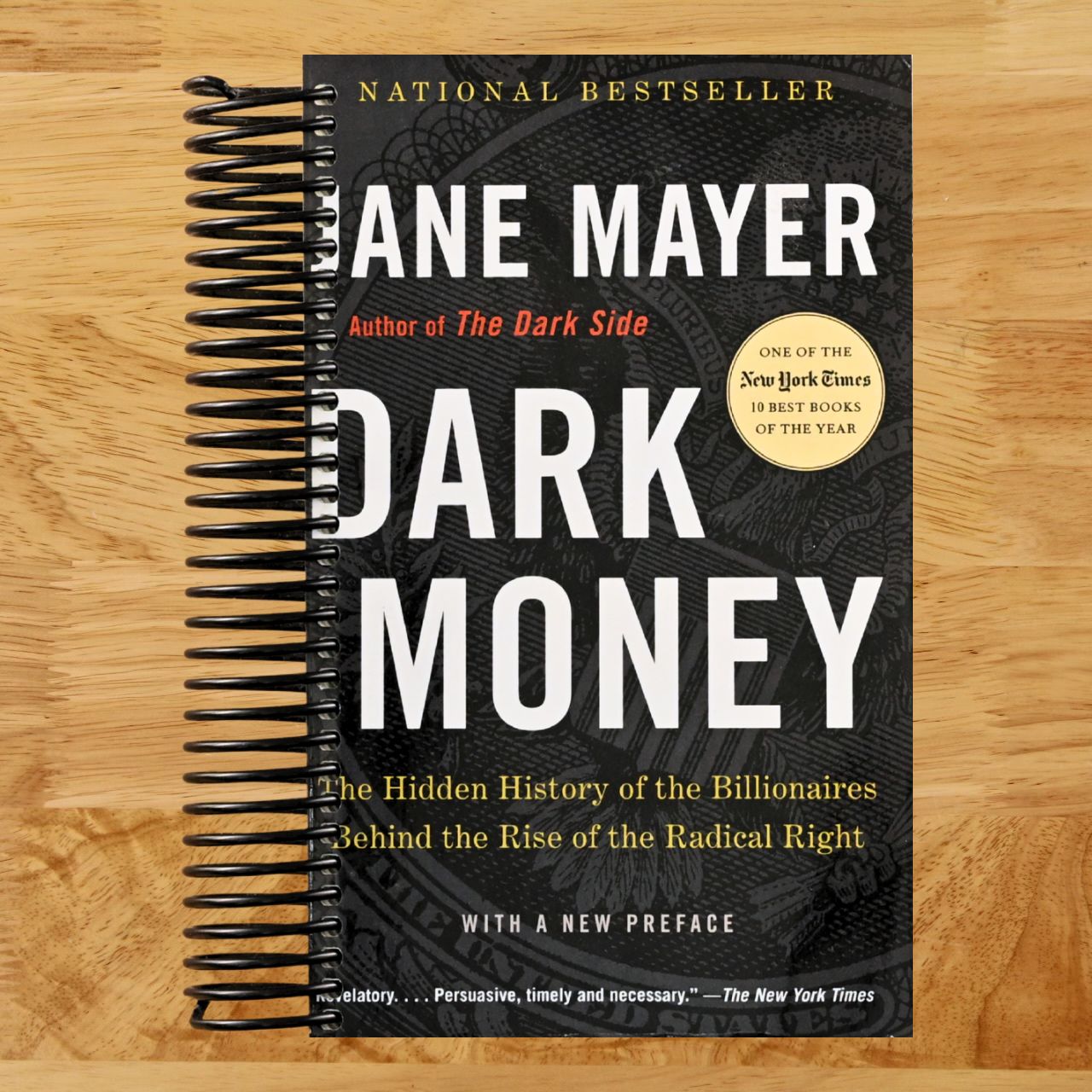 Dark Money: The Hidden History of the Billionaires Behind the Rise of the Radical Right (Spiral bound) Happy Coil spiral bound book