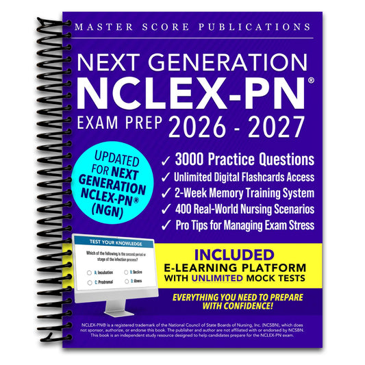 Next Generation NCLEX-PN Exam Prep: The Complete Guide to Acing the Test, Building Clinical Judgment, and Launching a Successful Nursing Career (Spiral bound) Happy Coil spiral bound book