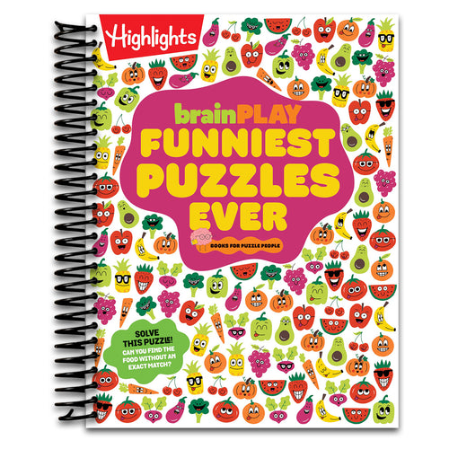 brainPLAY Funniest Puzzles Ever: Over 200 Super Silly Brain Games, Wacky Activities and Hilarious Puzzles, Funny Gift for Kids Ages 7 and Up (brainPLAY Puzzle Books)   (Spiral bound)